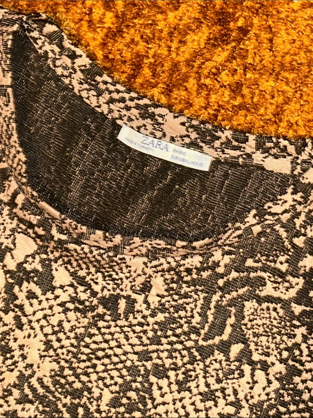 Zara Black and White Snake Print Mini Dress - Picture 5 of 6